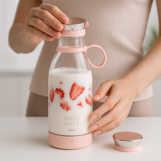 500ml Portable 2400mAh Wireless Fruit Mixers USB juicer Fresh Juice Bottle Blender Plus 6 Blades Food Milkshake Ice Crush Cup