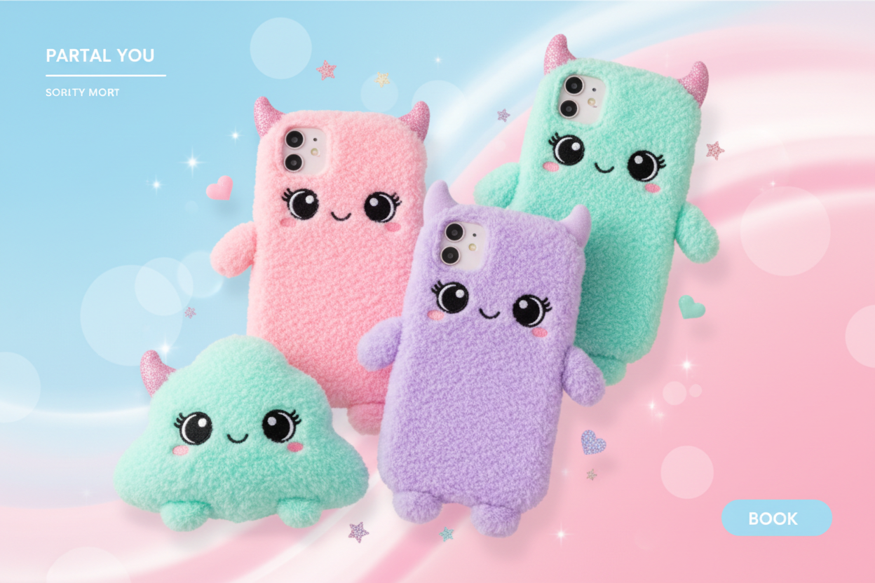 Kawaii Monster Phone Cases Promotional Banner